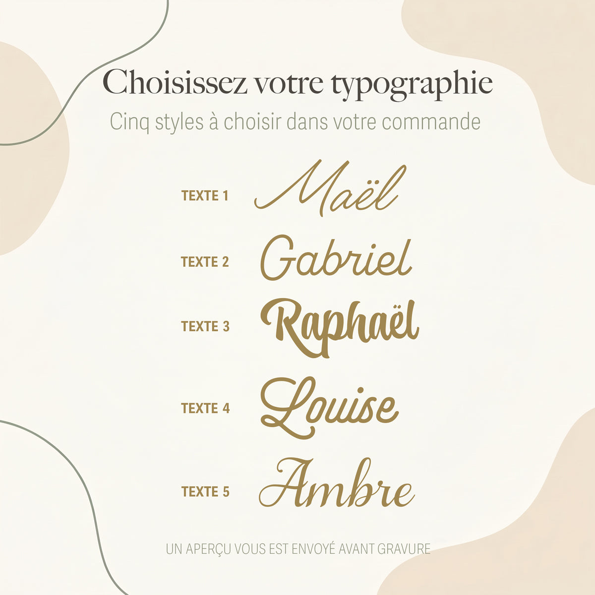 Coffret naissance personnalisé en bois – Gravure laser fleurs des champs