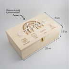 Coffret naissance, gravure laser et prénom 3D
