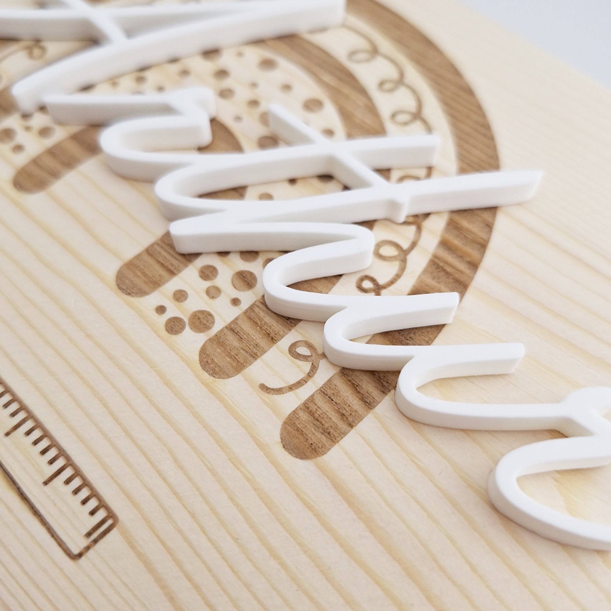 Coffret naissance, gravure laser et prénom 3D