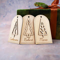 Étiquettes cadeaux en bois personnalisées – Décoration de Noël