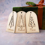 Étiquettes cadeaux en bois personnalisées – Décoration de Noël
