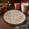Plateau du Père Noël en bois personnalisable – Décoration de Noël